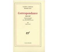 Correspondance - 1921-1937 - Valery Larbaud - Gallimard - Livre