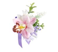 Corsage de fleurs délicates et bracelets de luxe pour mariage, corsage et bracelet, décoration florale pour cérémonie, événement, célébration broche, One Size, Comme décrit