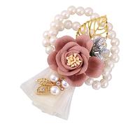 Corsage de poignet de demoiselle d'honneur, fleur de poignet, corsage de mariée, boutonnière en soie for hommes, chapelet de mariage, bracelet de mariage, corsages floraux, marié, perle, fleur, tissu