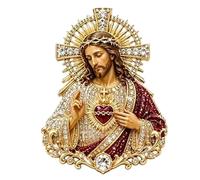 Corsage de vêtements de Jésus, broche de sac à dos catholique, épingles chrétiennes 6x4 cm, accessoire vêtements religieux, badge décoratif inspiré foi, cadeau spirituel, accent tenue significatif