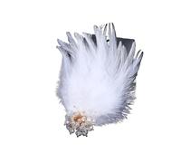 Corsage En Plumes Broche plume en cristal atmosphérique vintage, épingle de corsage élégante et luxueuse, accessoires de banquet haut de gamme, bijoux(Color-01)