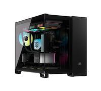 CORSAIR 2500X Boîtier Petit Tour mATX à Double Chambre - Verre Trempé Panoramique - Connexion Inversée Compatible Avec la Carte Mère - Pas de Ventilateurs Inclus - Noir