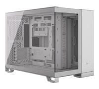CORSAIR 2500X Boîtier Petit Tour mATX à Double Chambre - Verre Trempé Panoramique - Connexion Inversée Compatible Avec la Carte Mère - Pas de Ventilateurs Inclus - Blanc