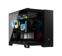 Corsair 2500X Midi Tower Noir - Boîtier PC ATX, 2x 3.5", 2x 2.5", 4 Slots d'Extension, USB 3.2 Gen 1/Gen 2 Type-A/Type-C, Refroidissement Liquide Compatible