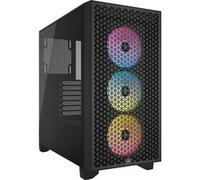 CORSAIR 3000D RGB Airflow Boîtier PC Mid-Tower - 3X AR120 RGB Fans - Support GPU Trois Emplacements - Convient à 8X Ventilateurs 120mm - Design High-Airflow - Noir