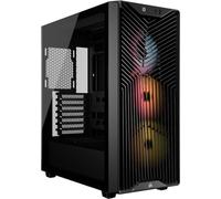 CORSAIR 3200D RS ARGB Boîtier PC Moyen Tour - 3 Ventilateurs RS120 ARGB, Airflow Élevé, Compatible Radiateur 360 mm, Panneau en Verre Trempé, Compatible Cartes Mères À Connexion Inversée - Noir