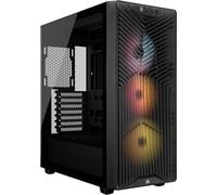 CORSAIR 3200D RS ARGB Boîtier PC Moyen Tour - 3 Ventilateurs RS120 ARGB, Airflow Élevé, Compatible Radiateur 360 mm, Panneau en Verre Trempé, Compatible Cartes Mères À Connexion Inversée - Fumée