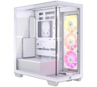 CORSAIR 3500X ARGB Boîtier PC ATX Mid-Tower à Double Chambre - Verre Trempé Panoramique - Connexion Inversée Compatible avec La Carte Mère -3X Ventilateurs CORSAIR RS120 ARGB Inclus - Blanc