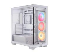 CORSAIR 3500X LX-R RGB Boîtier PC Mi-Tour avec Vitre Panoramique - 3 Ventilateurs RGB LX120-R Préinstallés, Comprend System Hub, Peut Accueillir Jusqu'à 10 Ventilateurs de 120 mm - Blanc