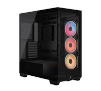 CORSAIR 3500X LX-R RGB Boîtier PC Moyen-Tour - 3 Ventilateurs RGB LX120-R Préinstallés, Comprend System Hub, Peut Accueillir Jusqu'à 10 Ventilateurs de 120 mm - Noir