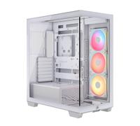 Boitier PC - CORSAIR - 3500X LXR LINK Tempered Glass Mid-Tower - 3 ventilateurs RGB à rotor inversé - Blanc