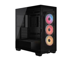 Corsair 3500X LXR LINK TG Noir - Boîtier PC Midi Tower ATX/EATX/microATX/Mini-ITX - Acier/Verre Trempé - USB 3.2 Gen 1/Gen 2 - Vent. 120/140mm