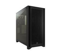 Corsair 4000D Airflow Midi Tower Noir - Boîtier PC ATX/EATX/micro ATX/Mini-ITX, 2x3.5", 2x2.5", 2x120mm, USB 3.2 Gen 1/Gen 2, Acier/Plastique/Verre Trempé
