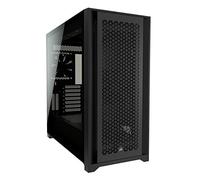 Corsair 5000D Airflow Moyen-Tour en Verre Trempé Boîtier (Panneau Avant à Flux d’air Élevé, Système de Câbles RapidRoute, Deux Ventilateurs de 120 mm Inclus, Mère avec Supports) Noir