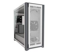 Corsair 5000D Airflow Moyen-Tour en Verre Trempé Boîtier (Panneau Avant à Flux d’air Élevé, Système de Câbles, Deux Ventilateurs de 120 mm Inclus, Mère avec Supports pour Ventilateur) Blanc