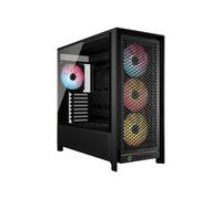 Corsair 5000D RS ARGB - Boîtier PC Midi Tower Noir, Acier/Verre Trempé, ATX/mATX/Mini-ITX/EATX, 2x3.5", 6x2.5", USB 3.2 Gen1/Gen2, 3x140mm avant