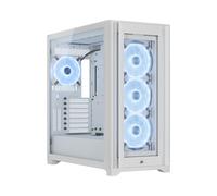 Corsair 5000X RGB QL Edition - Boîtier PC Midi Tower Blanc - ATX/EATX/microATX/Mini-ITX - 3x 120mm Avant - Radiateurs 360/280/120mm - USB 3.2 Gen 1/Gen 2