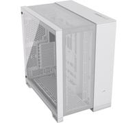 Corsair Boîtier PC 6500D Airflow Mid-Tower ATX – à double chambre, sans ventilateurs – Blanc