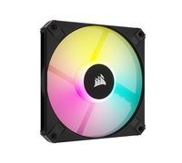 Corsair AF120 RGB Slim, 120mm PWM Fluid Dynamic Bearing Fan - Profil Fin pour Les Boîtiers de Petite Taille - Faible Bruit - Jusqu'à 2000 RPM - 8 LEDs RGB Adressables - Single Pack - Noir