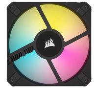 Corsair AF120 RGB Slim, 120mm PWM Fluid Dynamic Bearing Fan - Profil Fin pour Les Boîtiers de Petite Taille - Faible Bruit - Jusqu'à 2000 RPM - 8 LEDs RGB Adressables - Single Pack - Noir