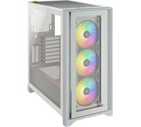 Corsair | Boîtier mid-tower ATX avec verre trempé | iCUE 4000X RGB | Fenêtre latérale | Mid-tower | Blanc | Alimentation incluse Non | ATX