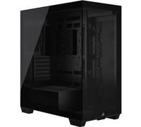 Corsair Boîtier ATX Mid-Tower 3500X – Verre trempé panoramique – Sans ventilateurs – Noir