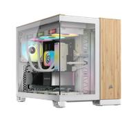 CORSAIR Boîtier PC 2500X Micro ATX Dual Chamber - Blanc/Bois Bambou New