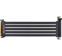 Corsair Câble d'extension PCIe 3.0 x16 haut de gamme, 300 mm (blindé contre les interférences électromagnétiques, entièrement flexible, connecteur PCIe femelle à 90 degrés), noir
