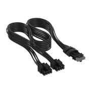 CORSAIR Câble Elite Premium gainé individuellement, 2 x 8 broches vers PCIe 12 V-2x6 600 W, type 4 - Noir New