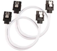 Corsair Câble SATA gainé Premium - SATA 6Gbps Blanc, 30 cm