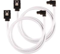 CORSAIR Câble gainé Premium SATA 6Gbps Blanc 60cm 90° - (CC-8900283)