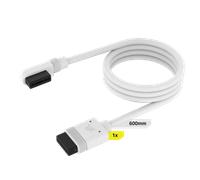 Corsair iCUE LINK Slim Cable - 1x 600mm Straight/Slim 90° - Blanc
