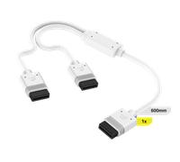 Corsair iCUE LINK Câble en Y - 600mm Straight - Blanc