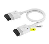 CORSAIR Câble iCUE LINK, 2 x 200 mm avec connecteurs droits, blanc New
