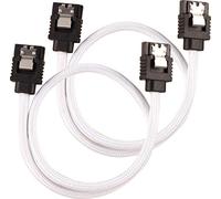 Corsair Câble SATA gainé Premium – SATA 6Gbps Blanc 30 cm