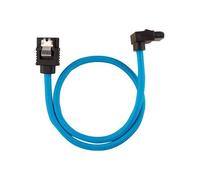 CORSAIR - Câble SATA - Serial ATA 150/300/600 - SATA (M) droit, verrouillé pour SATA (M) à angle droit - 30 cm - bleu (pack de 2)
