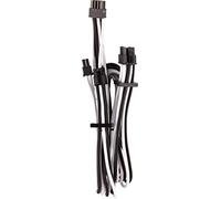 Corsair Câbles PCIe (connecteur Double) Type 4 Gen 4 à gainage Individuel Premium - Blancs/Noirs