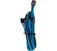 Corsair Câbles PCIe (connecteur Double) Type 4 Gen 4 à gainage Individuel Premium - Bleus/Noirs