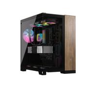 Corsair CC-9011282-WW Boîtier PC Midi Tower Noir/Noyer, ATX, Acier/Verre trempé, 2x 3.5", 2x 2.5", USB 3.2 Gen 1/2 Type-A/C, Ventilation 120/140mm