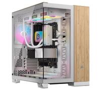 Boitier Moyen Tour E-ATX - Corsair 6500X - Blanc et marron - Refroidissement liquide - Panneaux vitrés - USB 3.0