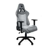 Corsair - Chaise Bureau - Fauteuil Gaming - Tc100 Relaxed - Tissu - Ergonomique - Accoudoirs Réglables - Gris/Argent (Cf-990001