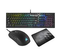 CORSAIR Clavier de jeu filaire K60 RGB Pro, souris de jeu Pro, ensemble de tapis de souris de jeu