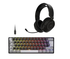 CORSAIR CLIPPER PRO MINI 60 Hall Effect Keyboard and HS35 v3 Wireless Headset Gaming Bundle (FR) New