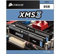 Corsair CMX8GX3M2B1333C9 XMS3 8GB (2x4GB) DDR3 1333 Mhz C9 Mémoire pour ordinateur de bureau performante.