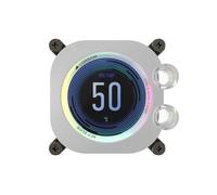 CORSAIR XC7 RGB ELITE LCD Waterblock pour Processeur - Écran LCD 480x480 - 31 LED RGB - USB-C - Compatible avec Intel LGA 1700, AMD AM5 et plus - Blanc