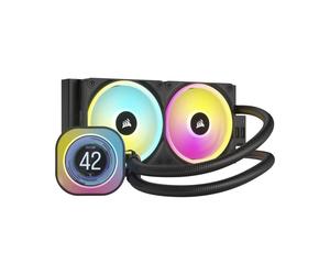 Corsair CW-9061007-WW Refroidisseur d'air CPU, 2 ventilateurs 12cm, 480-2400 tr/min, 16.44-63.1 CFM, AM4/AM5/Intel Celeron à Core i9, Radiateur Aluminium