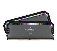Kit Barrettes mémoire 32Go (2x16Go) DIMM DDR5 Corsair Dominator Platinum RGB 6000MHz AMD Expo (Gris)