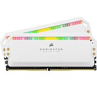 Corsair Dominator Platinum RGB DDR4 16GB (2x8GB) 3600MHz C18 Mémoire de Bureau (12 LED RVB CAPELLIX Ultra-Lumineuses, Système de Refroidissement DHX, Intel XMP 2.0) Blanc