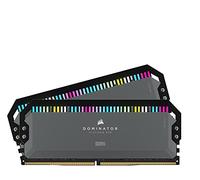 Corsair Dominator Platinum RGB DDR5 64 Go (2x32 Go) 5600 MHz C40 Mémoire optimisée par AMD (12 LED RGB CAPELLIX ultralumineuses, Refroidissement DHX breveté, Compatibilité AMD Expo) Gris Froid