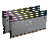 Corsair Dominator Titanium RGB DDR5 RAM 96Go (2x48Go) 6000MHz CL30-36-36-76 1.40V AMD Expo Intel XMP 3.0 Mémoire pour Ordinateur de Bureau - Gris (CMP96GX5M2B6000Z30)